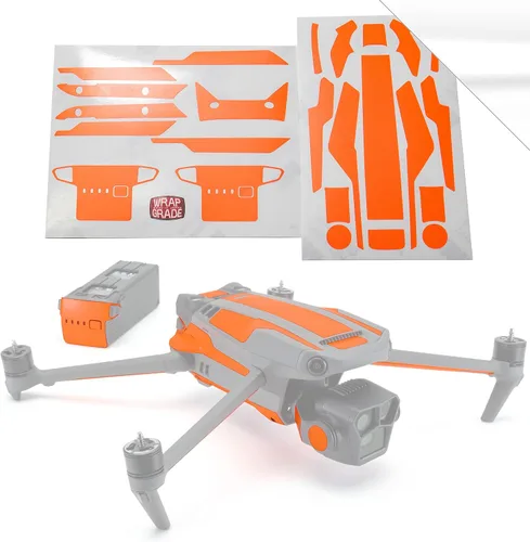 Vista 8 de WRAPGRADE Adhesivos parciales para DJI Mavic 3 / Mavic 3 Classic Accent Color (AIRFORCE SILVER)