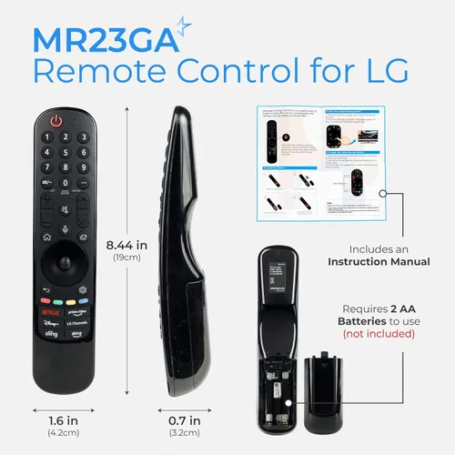 Vista 2 de BlueStars Control remoto por voz Magic para reemplazo de control de TV LG