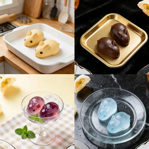 Vista 7 de Moldes 3D de silicona para cubitos de hielo de conejo, 2 moldes de resina de silicona en forma de conejo para mousse, fondant y helado, 6 cavidades