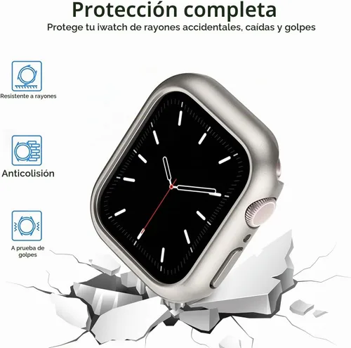 Vista 4 de Pocoukate Paquete de 12 fundas compatibles con Apple Watch Series 3 Series 2 de 1.496 pulgadas, con protector de pantalla de vidrio templado