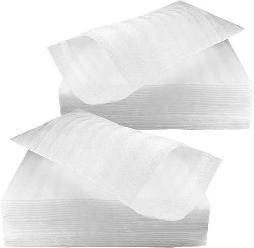 Vista 2 de Bolsas de espuma de 7"x 11-7/8" para vasos (paquete de 25), bolsas de espuma de acolchado para proteger platos, bolsas de espuma para mudanza