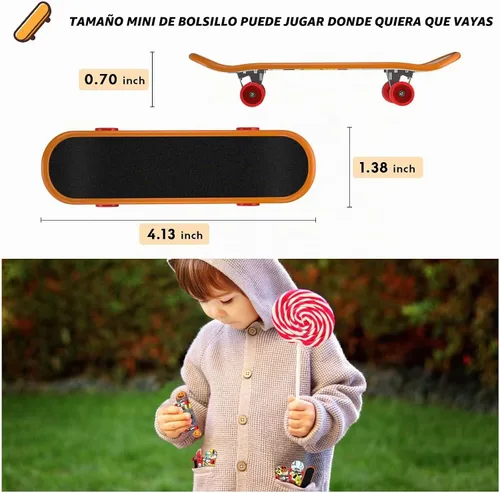 Vista 4 de Minipatinetas para Dedos 12PCS Juego Profesional de Tablas para Dedos Creativas Movimiento de Dedos, Kit Inicial de Mini Skateboards Favoritos de 12