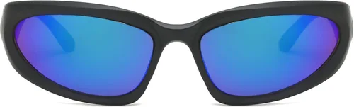 Vista 2 de LASPOR Gafas de sol deportivas envolventes para mujeres y hombres, lentes deportivos Y2K