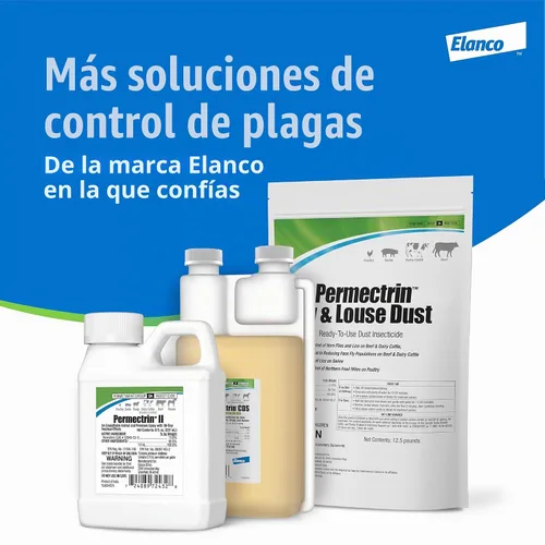 Vista 9 de Insecticida Permectrin II para animales de granja, insecticida, efectos residuales de 30 días, botella de 8 onzas líquidas