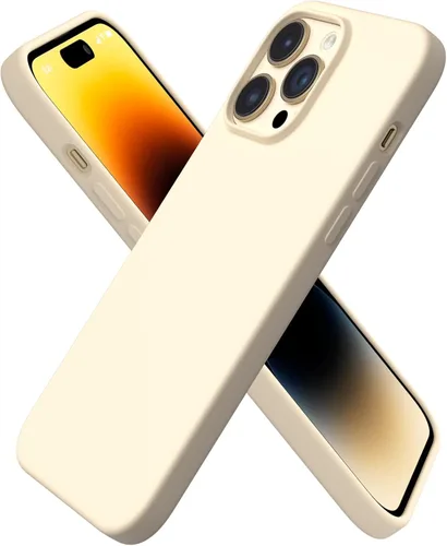 Vista 15 de ORNARTO Funda compatible con iPhone 14 Pro Max de 6.7 pulgadas, silicona líquida delgada de 3 capas con cobertura completa, funda protectora