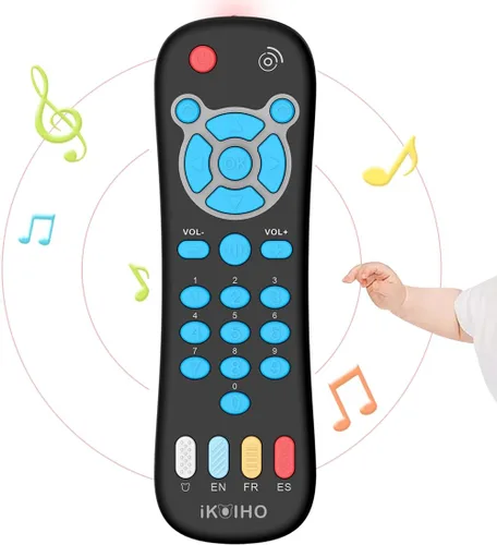 Vista 8 de Juguete de Control Remoto para Bebé, Juguete de Control Remoto de TV Realista para Niños Pequeños con Luz y Sonido, Juguete de Aprendizaje Educativo