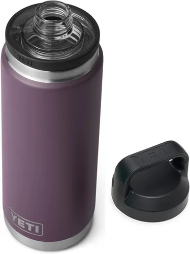 Vista 9 de YETI Rambler - Botella de acero inoxidable, hermética, con aislamiento al vacío y tapa chug, 26 onzas, color amarillo alpino Alpine Amarillo