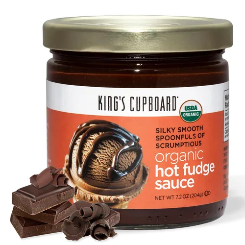 Vista 11 de King's Cupboard Salsa de chocolate agridulce, la salsa de dulce de azúcar caliente perfecta para cubrir helados y postres, llovizna de café