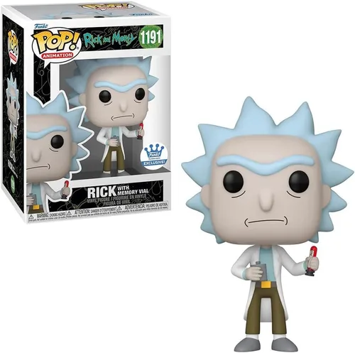 Vista 2 de Funko Pop! Animation Rick y Morty Rick con vial de memoria Funko Shop Exclusive #1191