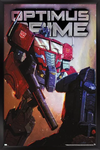 Vista 8 de Trends International Hasbro Transformers - Póster de pared Optimus Prime, 14.725 x 22.375 pulgadas, versión enmarcada de madera de granero