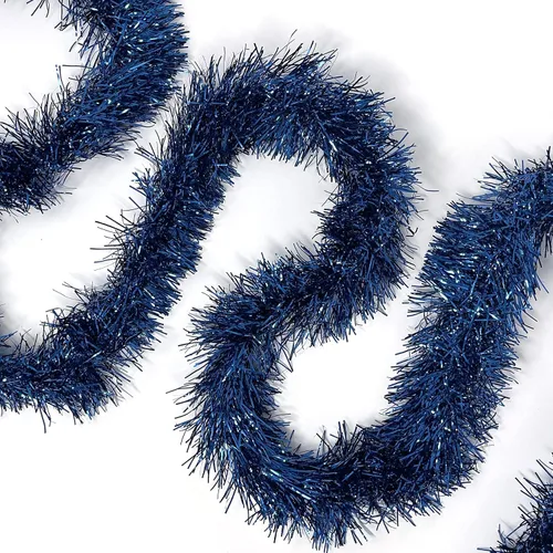 Vista 13 de Allgala Guirnalda de oropel negro, guirnalda de oropel metálica de 50 pies para árbol de Navidad, decoración para árbol festivo, barandilla