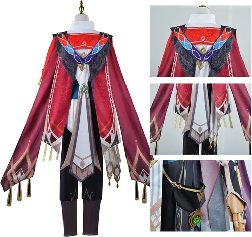 Vista 3 de DGXWRG Kaveh Genshin Impact Kaveh Cosplay Costume Outfit for Christmas Halloween Parties Genshin Cosplay and Wig