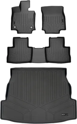 Vista 15 de SMARTLINER Juego de alfombrillas de piso personalizadas de primera fila para Toyota RAV4 2013-2018 Negro