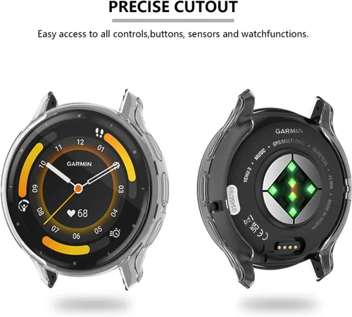 Vista 3 de Paquete de 3 protectores de pantalla compatibles con Garmin Venu 3, carcasa chapada en TPU suave, cubierta completa, compatible con Garmin Venu 3