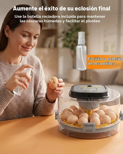Vista 8 de 18 Egg Incubator for Hatching Eggs with Humidity & Temperature Control