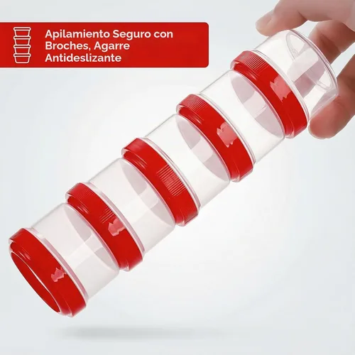 Vista 5 de Elsjoy Paquete de 30 recipientes para condimentos con tapa, recipiente de aderezo de ensalada de 1.18 onzas, recipiente pequeño de almacenamiento