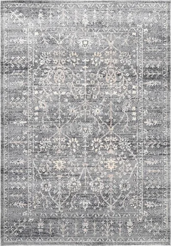 Vista 5 de nuLOOM Bessie - Alfombra tribal de 4 x 6 pies para sala de estar, dormitorio, comedor, cocina, gris/marfil