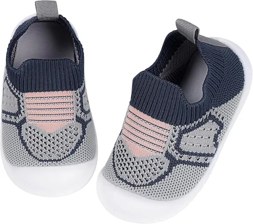 Vista 32 de Zapatos de bebé Pantuflas para niños pequeños, calcetines para niños y niñas, suela antideslizante