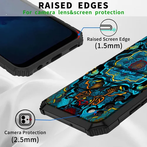 Vista 6 de Para Samsung Galaxy A03S Funda Para Teléfono Galaxy A03S Funda Billetera Con Titular De Tarjeta De Crédito Y Soporte De Doble Capa De PC Duro Funda