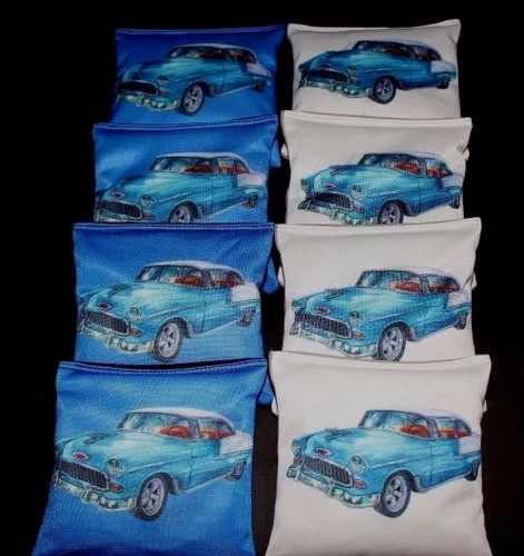 Vista 14 de BackYardGamesUSA Set of 8 Regulation Cornhole Bean Bags Made w Appalachian Mountaineers Fabric Style 120