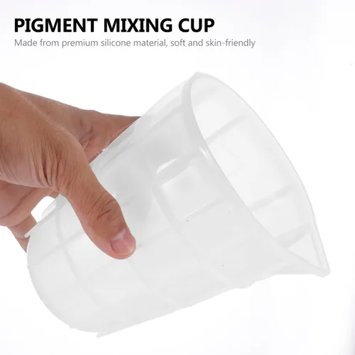 Vista 7 de Healifty 1 taza medidora de silicona de 25.4 fl oz de resina epoxi tazas de mezcla de bricolaje taza dispensadora para medir pintura resina epoxi