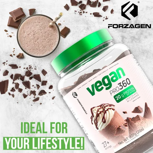 Vista 5 de Forzagen Proteína Vegana 360 2 Libras 27 Porciones, Proteína a Base de Plantas Extraída de Quinua, Arroz Integral y Proteína Aislada de Guisante