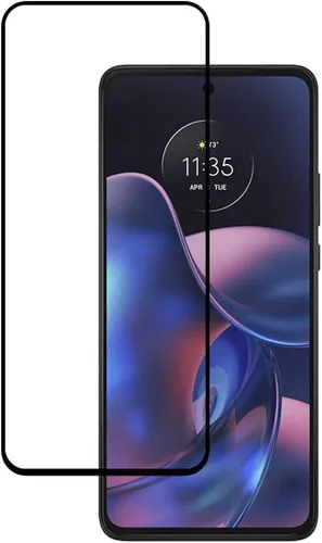 Vista 2 de Protector de pantalla de vidrio templado para Motorola Edge 2022 – [2 unidades] Protector de pantalla de vidrio templado negro Frontier Protector