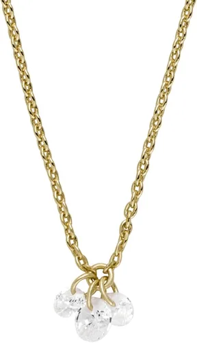 Vista 2 de Fossil - Collar con colgante de acero inoxidable en tono dorado para mujer