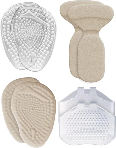 Vista 8 de Cojines de bola de pie para zapatos de tacón alto, almohadillas metatarsianas para mujeres, insertos de gel suave para zapatos que alivian el dolor