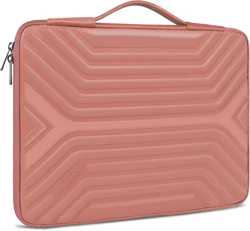 Vista 11 de DOMISO Funda para laptop de 14 pulgadas resistente a golpes e impermeable con asa, ligera, suave, EVA, estuche para tablet para laptops de Azul