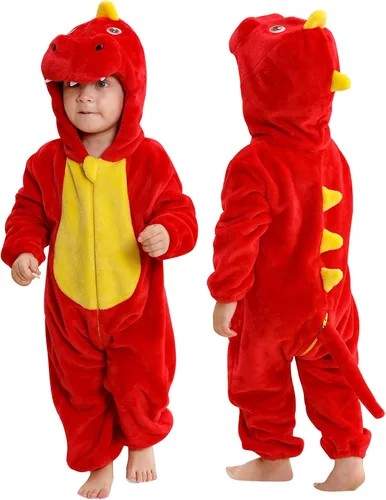 Vista 11 de Disfraz unisex de animal para bebé, con capucha, mameluco para cosplay Amarillo pato