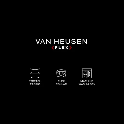 Vista 4 de Van Heusen Camisa de vestir para hombre, ajuste regular, cuello flexible, a cuadros