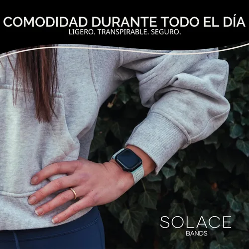 Vista 4 de Solace Sport Adapt - Correas para Apple Watch, nailon transpirable con cierre magnético, correa unisex para reloj inteligente, correa para Apple