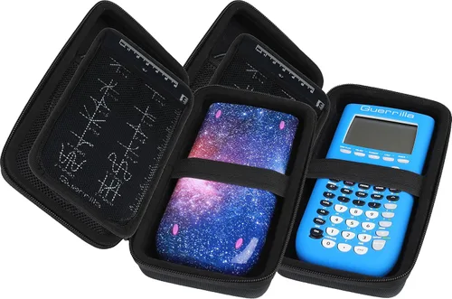 Vista 5 de Funda con cierre para calculadora gráfica (G1-CALCCASEBLK), de la marca Guerrilla, Negro