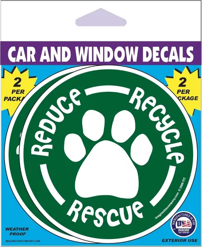 Vista 7 de Imagine This D1946 - Calcomanía para coche y rescate (Mis niños tienen 4 patas), paquete de 2