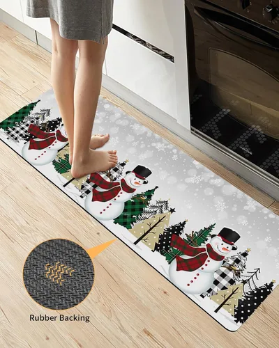 Vista 3 de Tapete de baño de Navidad para bañera, antideslizante, de secado rápido y absorbente, tierra de diatomeas, fregadero, dormitorio, cocina, lavable