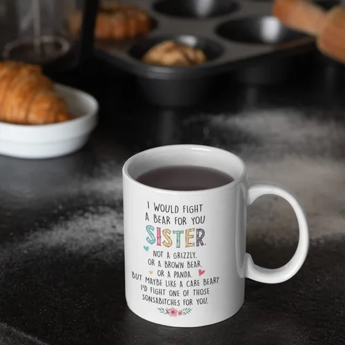 Vista 4 de Gossby - Taza de café personalizada para mujer, 2 unidades, con nombres personalizados Taza personalizada para dos mujeres, taza de café