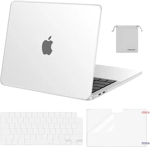 Vista 37 de MOSISO - Carcasa rígida de plástico, cubierta de teclado, protector de pantalla y bolsa de almacenamiento para MacBook Pro 13 pulgadas/33 cm azul