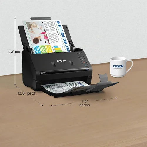 Vista 3 de Epson Workforce ES-400 Color Duplex Document Scanner para PC y Mac, alimentador automático de documentos (ADF)