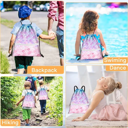 Vista 5 de Mochila con cordón bolsa de cuerda, sirena 2, Classic