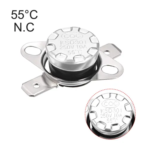 Vista 43 de uxcell KSD301 Termostato 32.0 °F/32 ° F 10 A Normalmente Cerrado N.C Ajuste Snap Disc Interruptor de temperatura para microondas, horno, cafeteras 2