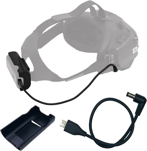 Vista 7 de Cable de alimentación y soporte de batería para DJI Avata Goggles 2 Combo Soporte de clip de batería y cable de carga para gafas Avata Pro-View