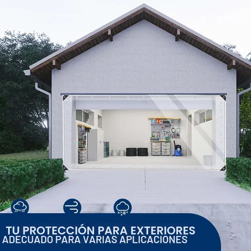 Vista 2 de Cortina Transparente para Exteriores de 20oz, Cortina de Panel Transparente de PVC Vinilo para Exteriores, Cortina para Exteriores Resistente a