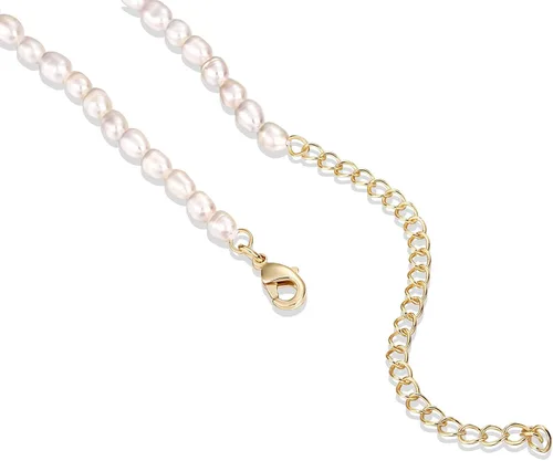 Vista 3 de PAVOI Collar de perlas de agua dulce chapado en oro de 14 quilates para mujer Perla Perla