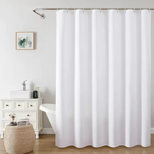 Vista 21 de OVZME Zora Cortina de Ducha de Tela para Cabina de 36 x 72 Pulgadas - Cortina de Ducha Pequeña Suave Negra para Baño para Tamaño de Cabina Estrecha