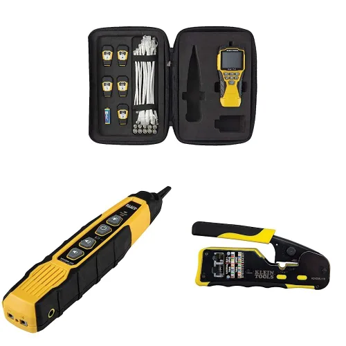 Vista 15 de Klein Tools VDV501-851 Kit de probador de cables y herramienta de perforación de impacto con hoja 66/110 y Klein Tools VDV226-110 Trinquete modular