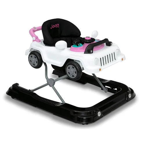 Vista 12 de Jeep Classic Wrangler 3 en 1 Crece Conmigo Andador de Actividades - Cuenta con música, luces, bandeja de juego extraíble, modo andador de empuje, se