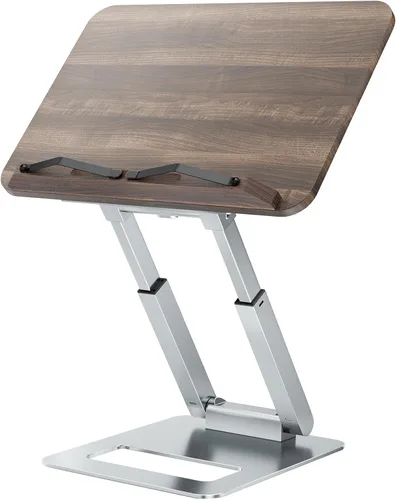 Vista 8 de Tounee Soporte telescópico para libros - Soporte para libros de cocina de altura ajustable con clips elásticos para páginas (negro)