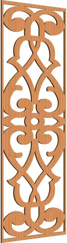 Vista 84 de 9 3/8"W x 24 3/8"H x 1/4"T Bellaire Decorativos Paneles de pared de madera calado, abedul