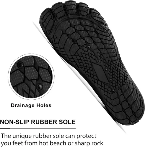 Vista 5 de HIITAVE - Zapatos acuáticos y con sensación de pies descalzos para hombre calcetines acuáticos de secado rápido para deportes al aire libre